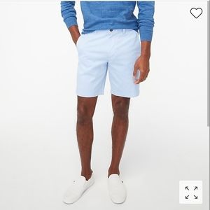 Mens, J. Crew 34" x 9" Gramercy flex khaki shorts, light blue, NWT